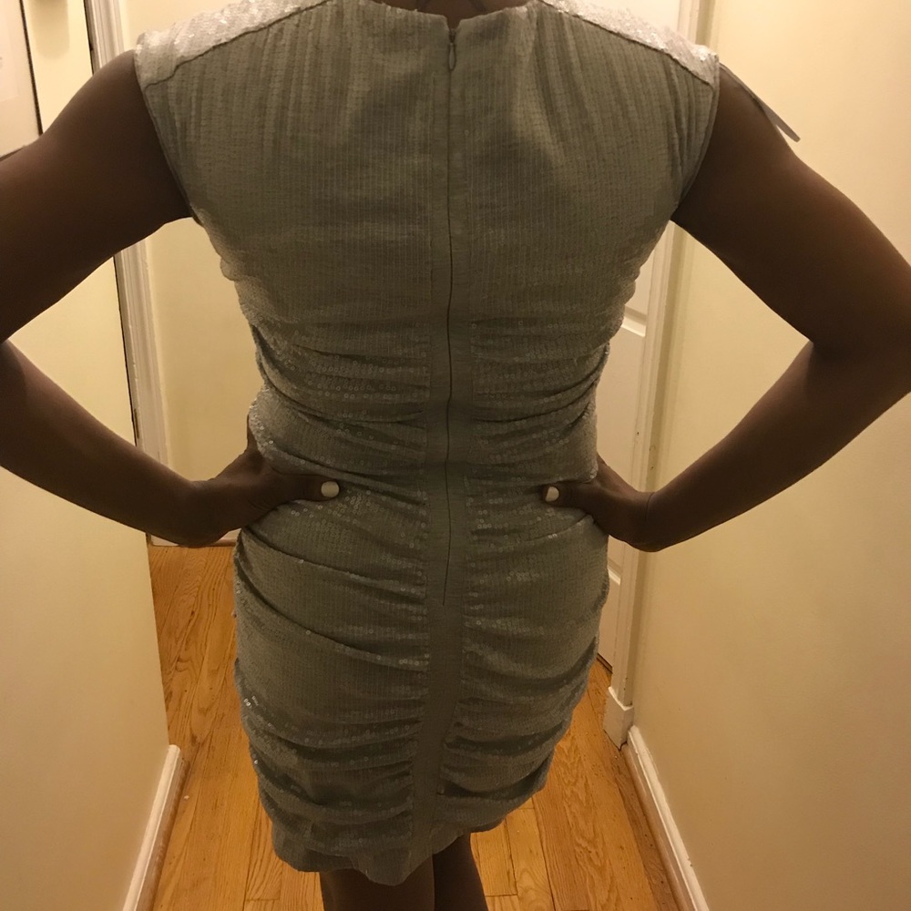 Jessica Simpson silver cocktail dress
